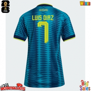 Colombia Luis Diaz #7 Replica Away Stadium Shirt for Women World Cup 2026 Short Sleeve